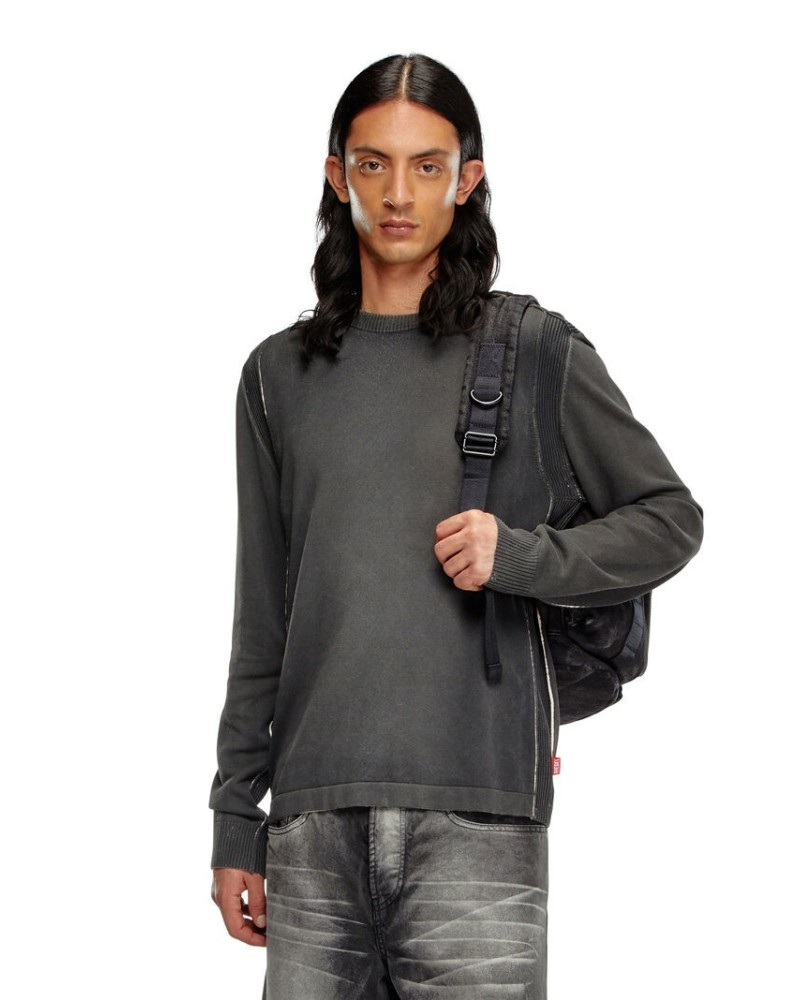 Cardigan DIESEL K-DENIM-ROUND Uomo