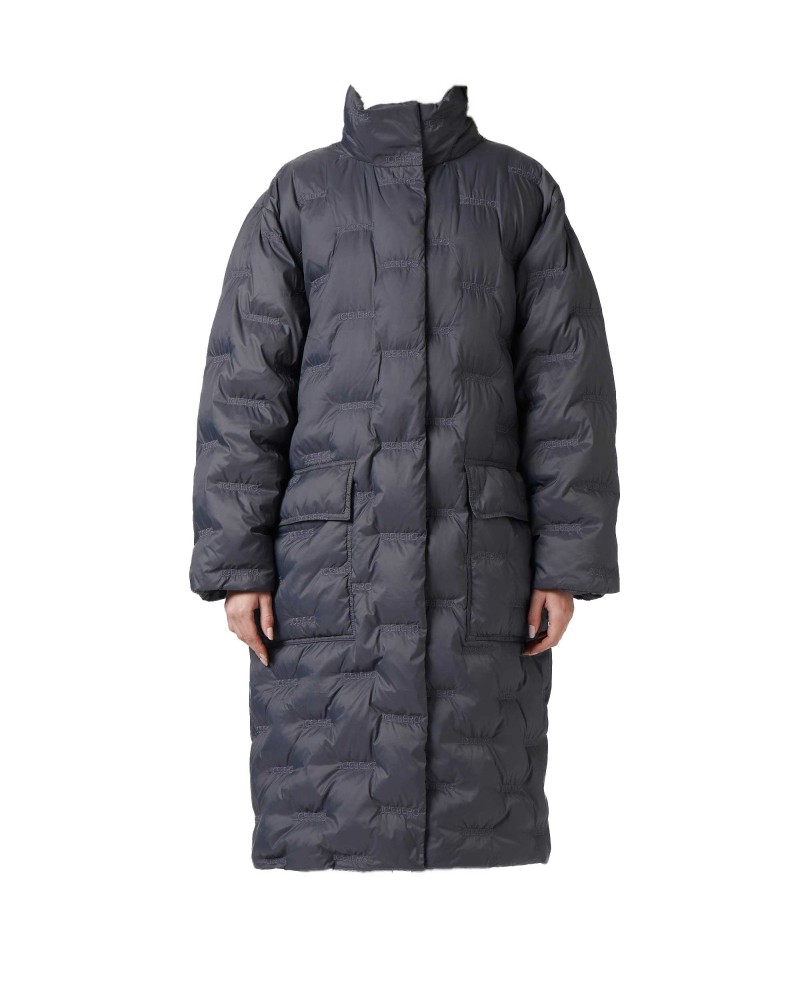 Long down jacket ICEBERG Woman Anthracite