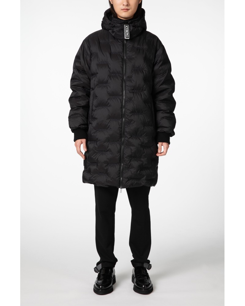 Long down jacket ICEBERG Man Black