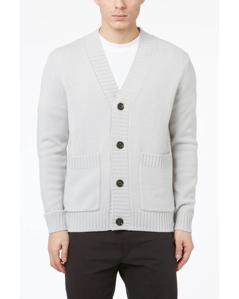 Cardigan PAOLO PECORA Uomo Grigio Chiaro
