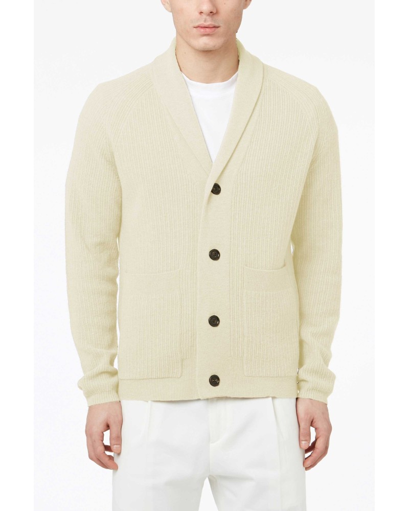 Cardigan PAOLO PECORA Uomo Panna