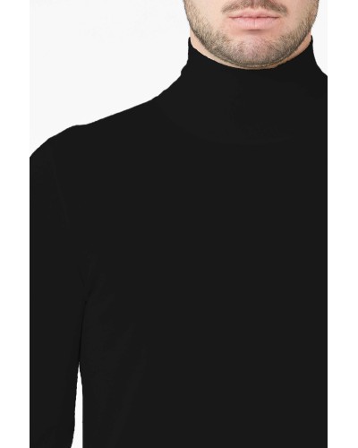 Mock neck sweater PAOLO PECORA Man Black