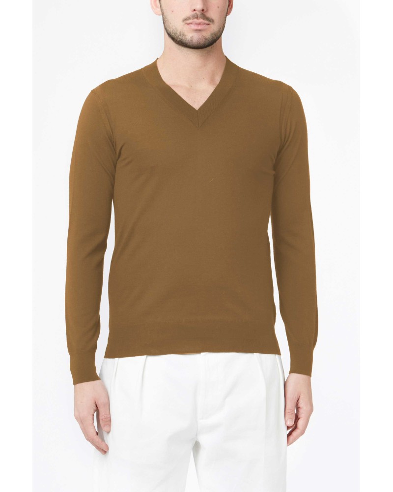 Pullover PAOLO PECORA Man Raw Sienna