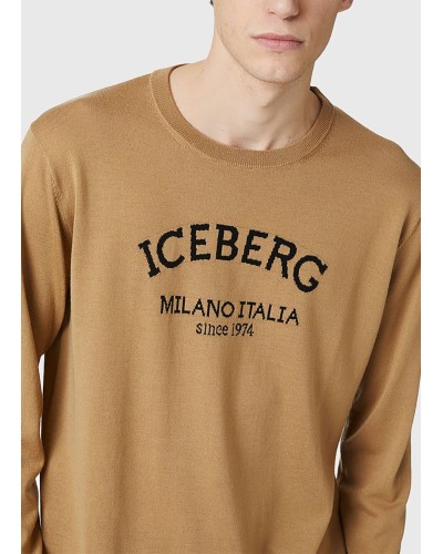 Crew neck sweater ICEBERG Man Caramel