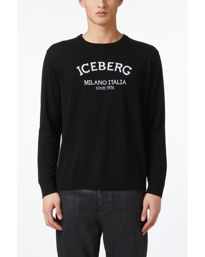Maglia girocollo ICEBERG Uomo Nero