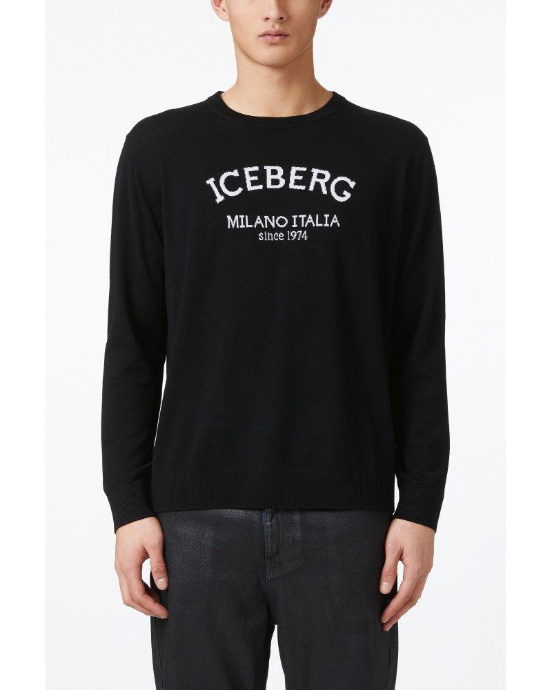 Maglia girocollo ICEBERG Uomo Nero