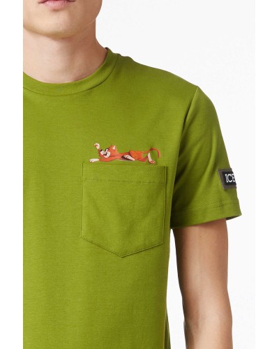 T-Shirt ICEBERG Uomo Verde Oliva