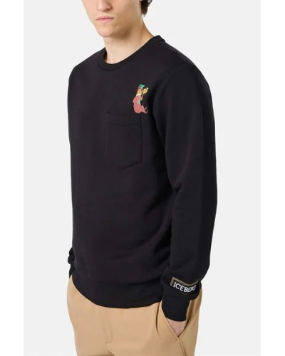 Sweatshirt ICEBERG Man Black Yoghi Bear