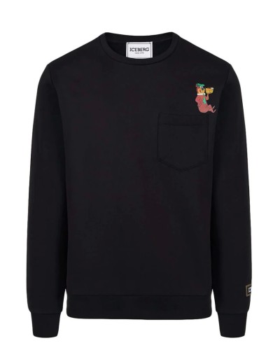 Sweatshirt ICEBERG Man Black Yoghi Bear