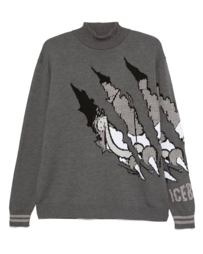 Maglia lupetto ICEBERG Uomo Grigio Melange