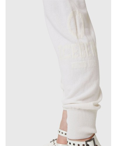 Pantalone in maglia ICEBERG Donna Bianco Latte