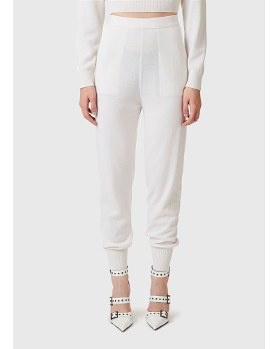 Pantalone in maglia ICEBERG Donna Bianco Latte