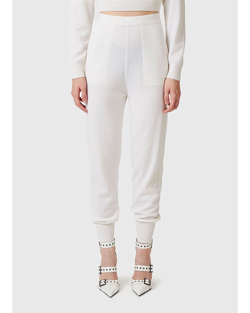 Pantalone in maglia ICEBERG Donna Bianco Latte