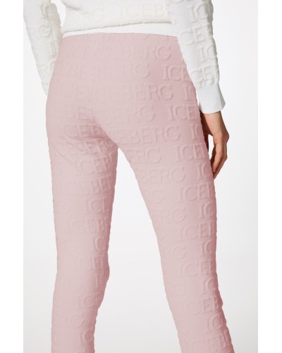 Pantalone in maglia ICEBERG Donna Rosa Polvere