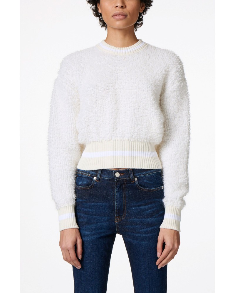 Crew neck sweater ICEBERG Woman Cream