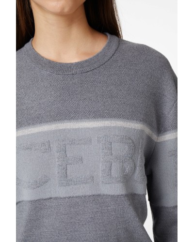 Crew neck sweater ICEBERG Woman Melange Smoked Grey