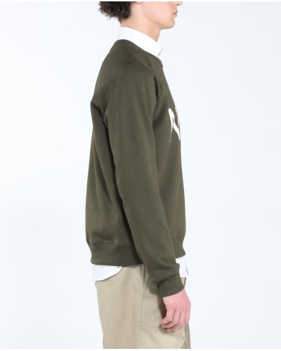 Felpa N°21 Uomo Verde Militare