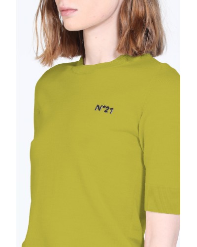 Maglia girocollo N°21 Donna Cedro Melange