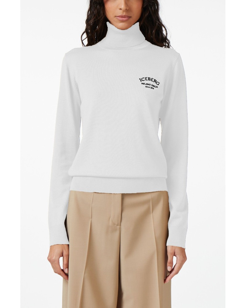 Maglia lupetto ICEBERG Donna Bianco Latte
