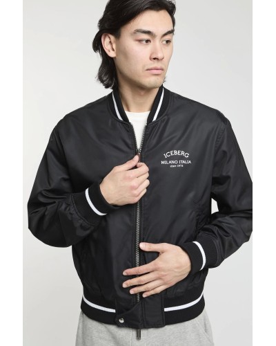 Down Jacket  Bomber ICEBERG Man Black