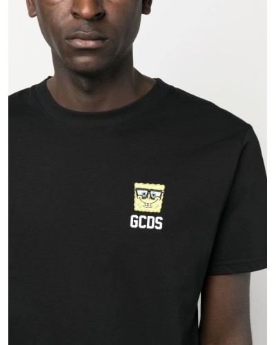 T-Shirt GCDS Spongebob uomo nero