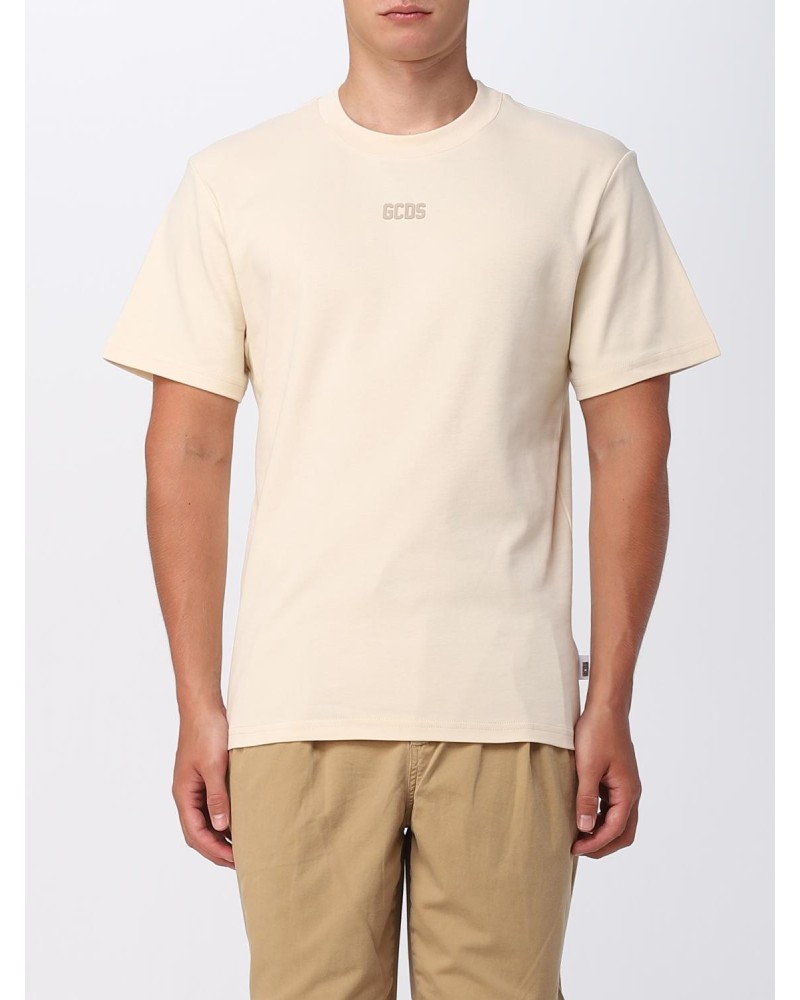 T-Shirt GCDS logo regular tee beige Uomo