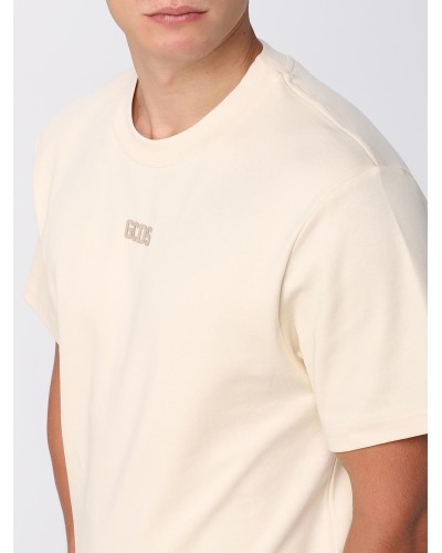 T-Shirt GCDS logo regular tee beige Uomo