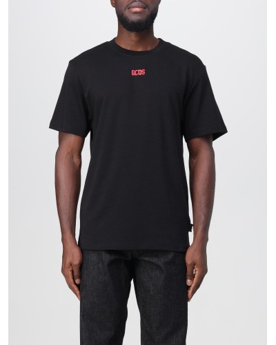 T-Shirt GCDS logo regular tee nero Uomo