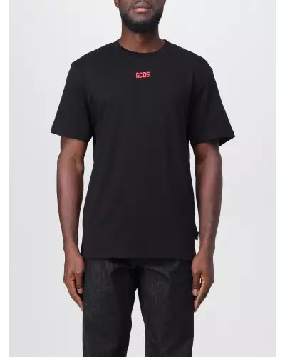 T-Shirt GCDS logo regular tee nero Uomo