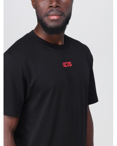 T-Shirt GCDS logo regular tee nero Uomo