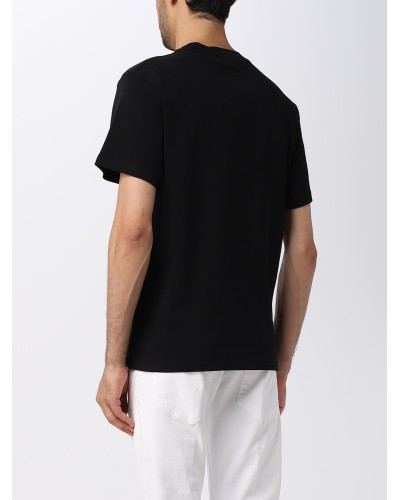 T-Shirt GCDS logo regular tee nero/crystal Uomo