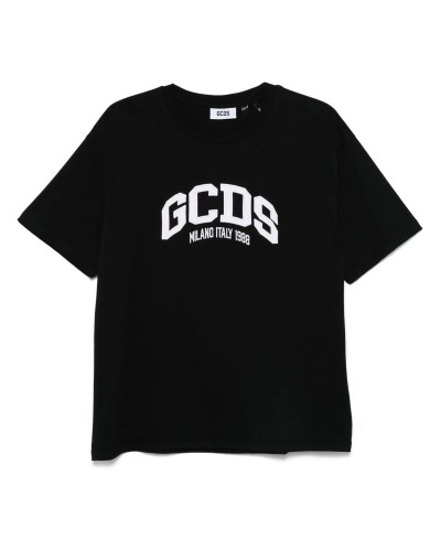 T-Shirt GCDS lounge logo Donna nero
