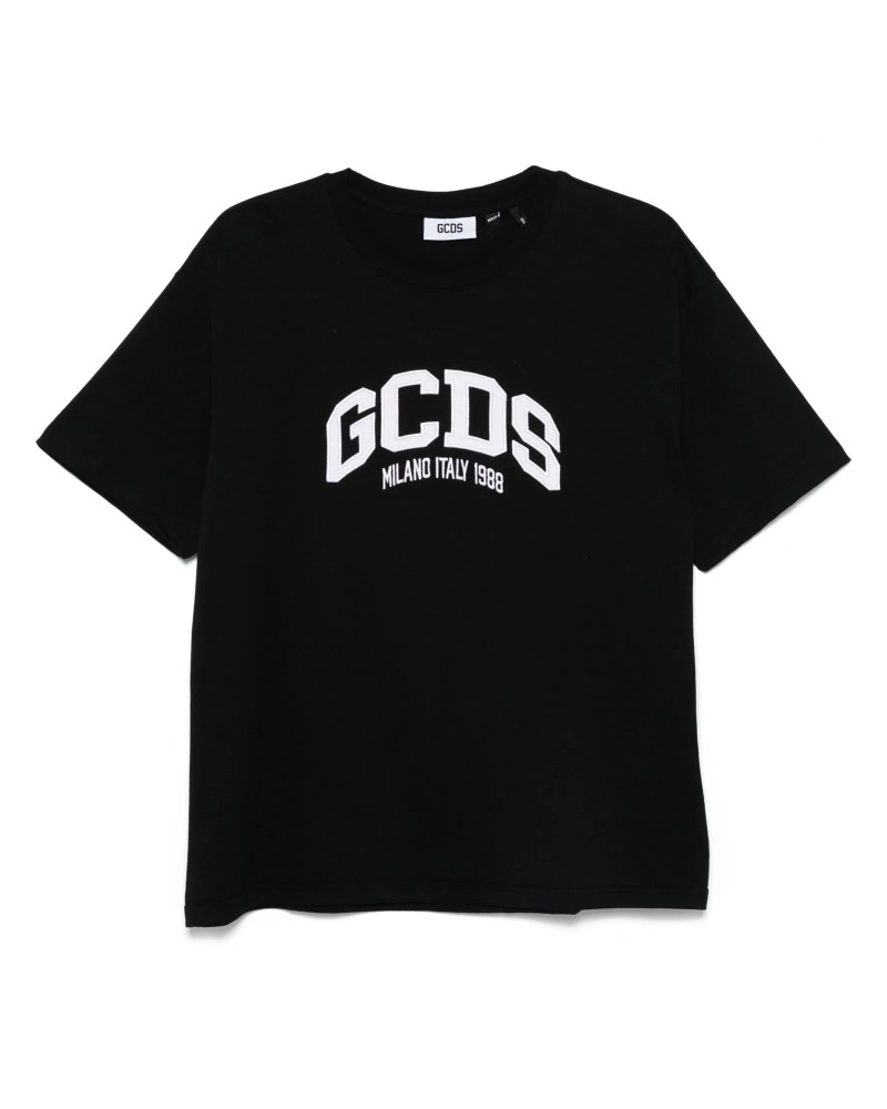 T-Shirt GCDS lounge logo donna black