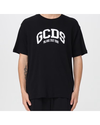 T-Shirt GCDS lounge logo Donna nero