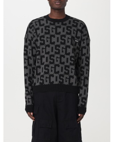 Sweater GCDS Man grey logo all pattern
