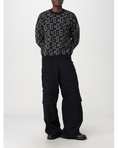 Sweater GCDS Man grey logo all pattern