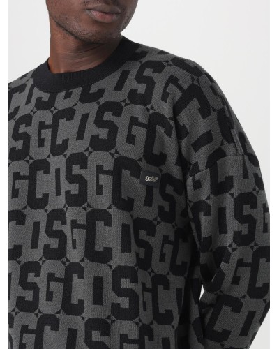 Sweater GCDS Man grey logo all pattern