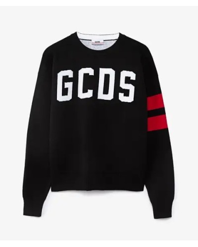 Sweater GCDS Man Black logo