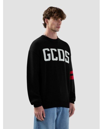 Sweater GCDS Man Black logo