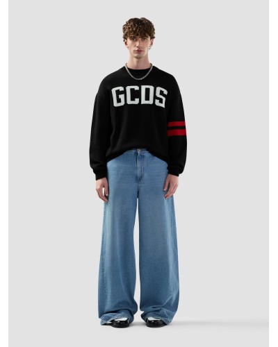 Sweater GCDS Man Black logo