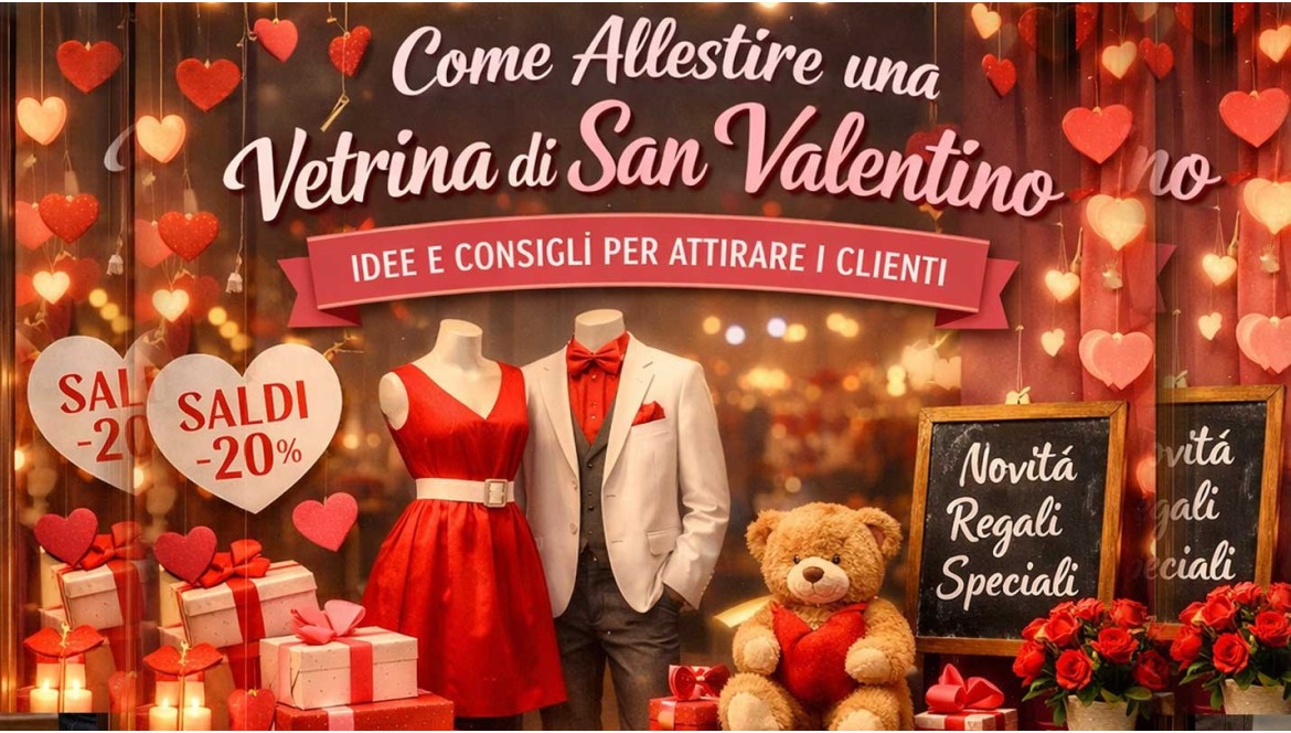 Come allestire una vetrina di San Valentino